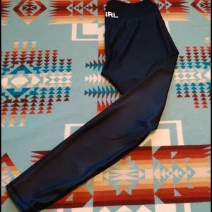 Shiny Black Grrrl Leggings